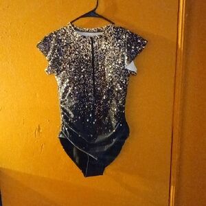 Black Speckled Short Sleeve Bodysuit